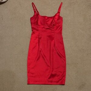 Red Satin Dress
